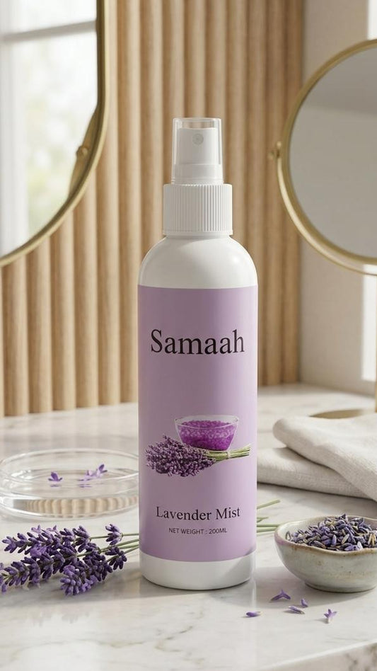 Samaah Lavender Linen and Room Mist – 200ml | Calming Home Fragrance